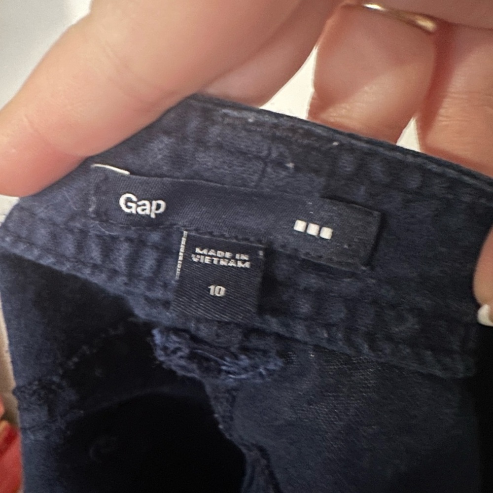 Women’s Gap Navy Blue Shorts Linen Cotton Blend - Picture 4 of 5